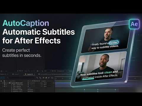 AutoCaption 4.1 — AI Subtitle Plugin After Effects | BDT - Tutorial