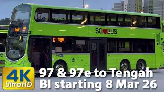 Bus 97 & 97e Extended to Tengah Bus Interchange starting 8 March 2026 🚌  SingaporeIsland