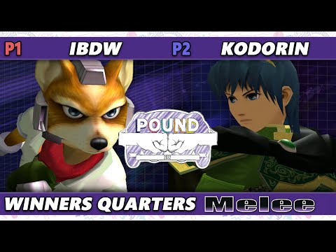 Pound 2022 Winners Quarters - iBDW (Fox) Vs. KoDoRiN (Marth) SSBM Smash Melee Tournament