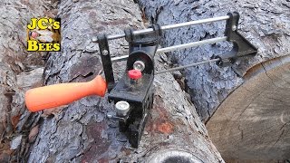 preview picture of video 'Testing Chainsaw Bar mount Sharpener'