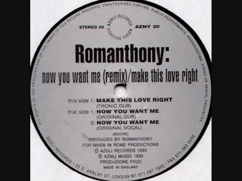 Romanthony - Make This Love Right (A Parte Ante)