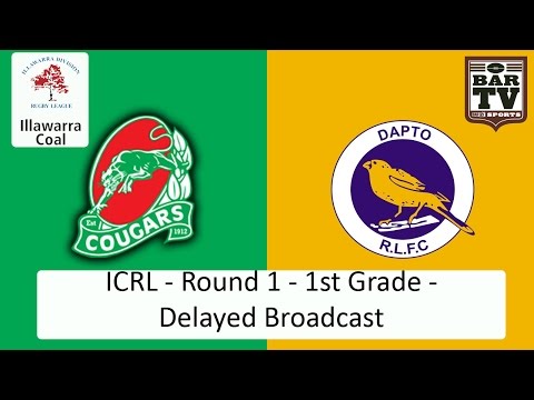 2015 ICRL Round 1 1st Grade - Delayed Broadcast - Corrimal v Dapto