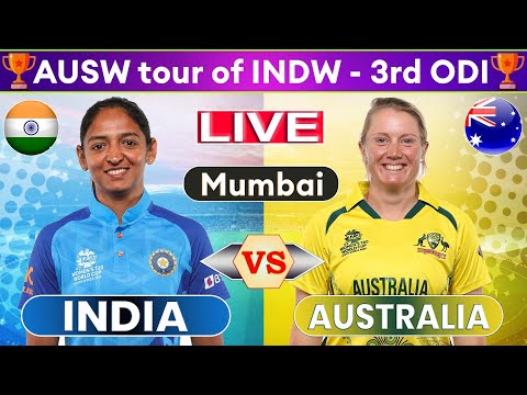 India W v Australia W 3rd ODI Live Scores | IND W v AUS W ODI Live Scores & Commentary | 2nd Innings