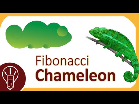 Fibonacci Chameleon | Vector Speed Art ~ Sipla Design