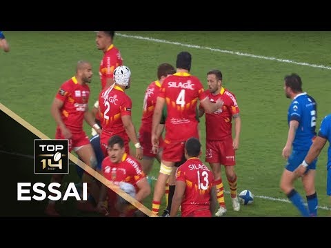 TOP 14 - Essai David MELE (USAP) - Castres - Perpignan - J19 - Saison 2018/2019