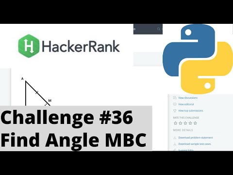 Hackerrank Python Challenge 36 Find Angle Mbc