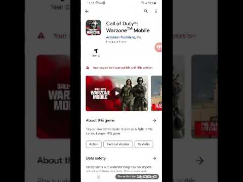 Call of duty WarzoneTm mobile is unsupported Samsung galaxy A13 5G with 4g of ram that’s crazy