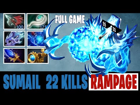 SUMAIL ANCIENT APPARITION MID - FULL GAME  [ 22 KILLS RAMPAGE ] - DOTA 2 GAMEPLAY