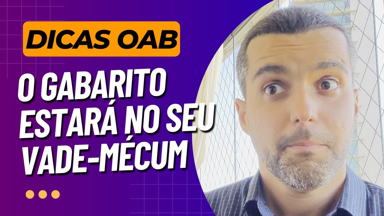 O gabarito estará no seu Vade-mécum!