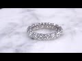 video - Bead Set Diamond Eternity Wedding Band with Purple Sapphires