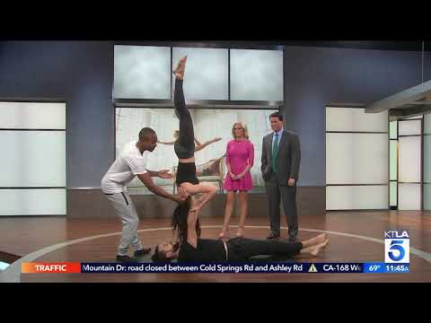 Andrew Sealy Teaches KTLA News Team AcroYoga