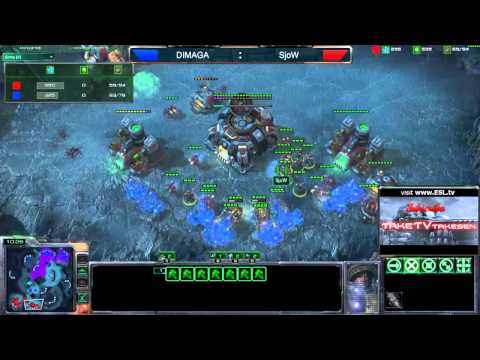 Starcraft II G95 DIMAGA(Z) vs SjoW(T) Xel Naga Caverns (HomeStoryCup wb1)