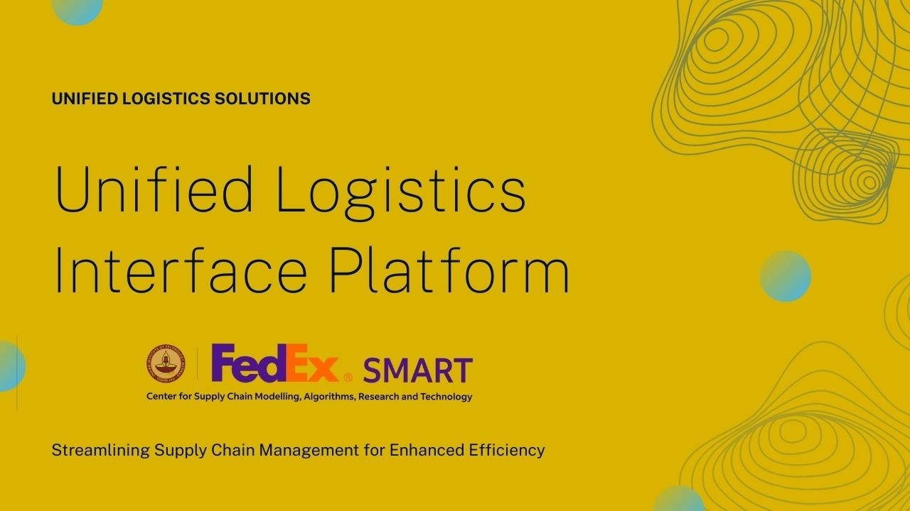 Mr. Vinay Goyal: Unified Logistics Interface Platform (ULIP) | IIT Madras FedEx SMART Center