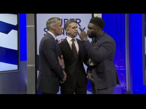 Jamie Carragher and Micah Richards get a bit TOO serious. *HEATED MOMENT*