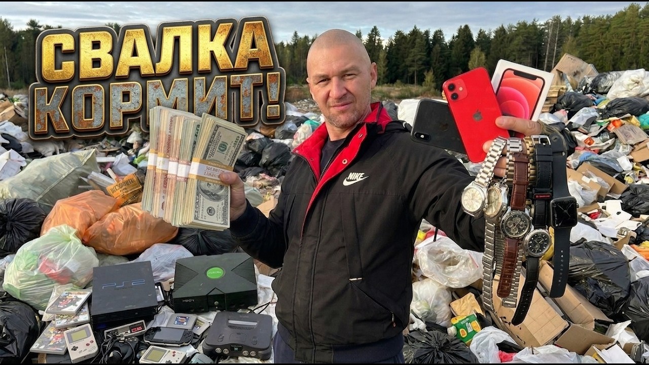 Поход на Свалку: Нашёл кучу наручных часов, телефоны и игровые консоли.