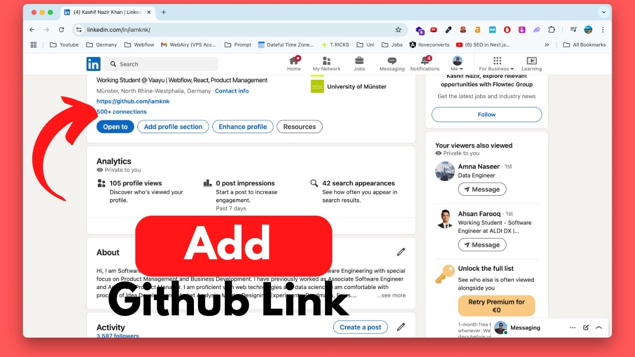How to Add Github Link to Linkedin (Quick & Simple)