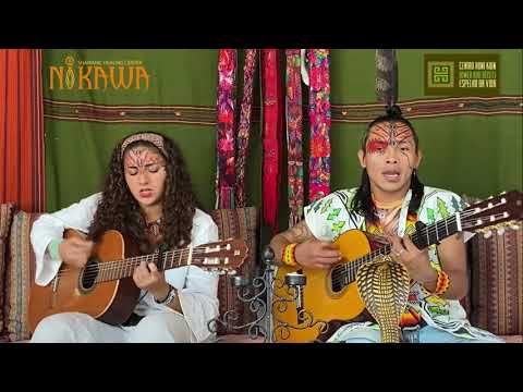 Huni kuin Txana Bukun Samakey and Txana NayaNi - Icaros ceremony at Nikawa center.