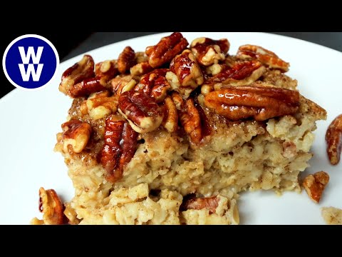 EASY Skinny Pecan Pie Baked Oatmeal🥧Holiday WW Breakfast Meal Prep/Weight Watchers Breakfast Recipe🍁