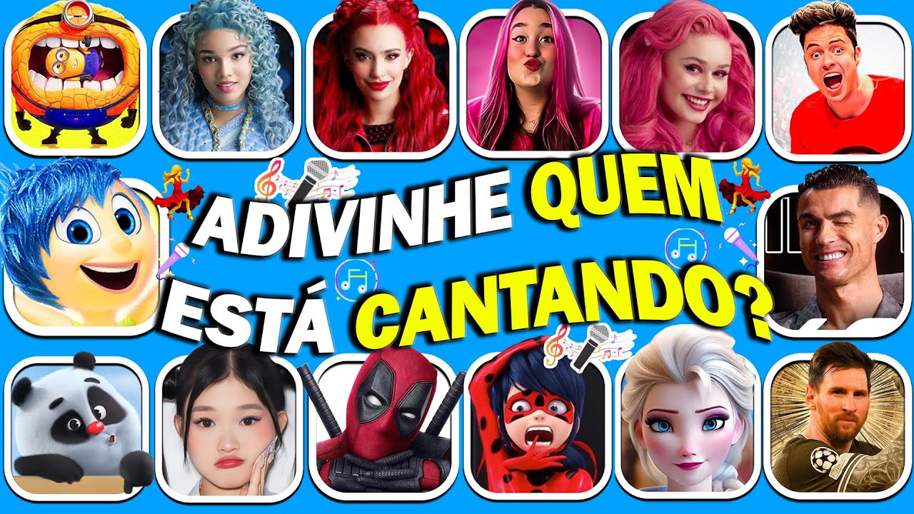 🔊 ADIVINHE Quem ESTÁ CANTANDO? 🎵😨💃 #68 | UR · Cristiano,Descendants: The Rise of Red,Emily Vick,Elsa