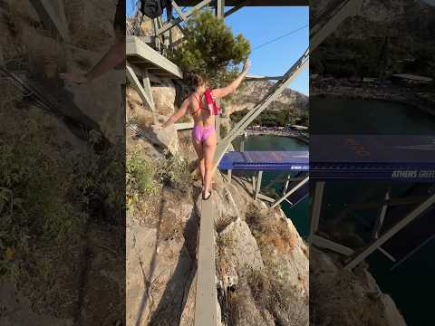 SKETCHY RED BULL DIVE IN GREECE 😳 #bravegang