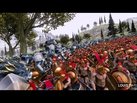 16.000 Dragon Man Weaps vs 17.000 Spartans- Ultimate Epic Battle Simulator 2- UEBS 2