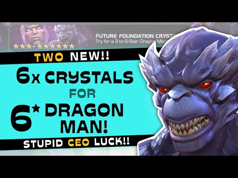 6x 6* DRAGON MAN CEO Future Foundation Cav Crystal Opening 2 NEW | Marvel Contest of Champions