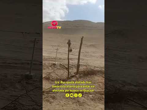 🟡⚪ #ICA: BUS QUEDA ATOLLADO EN LA PAMPA DE OCUCAJE ⚠