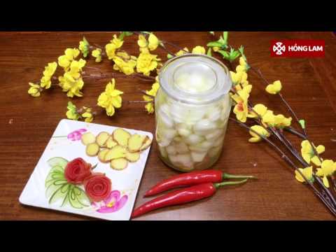Ô mai Hồng Lam - Hướng dẫn làm hành kiệu muối chua