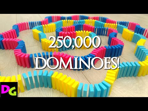 250,000 dominoes falling down! / Satisfying domino video (DG best compilation 2)