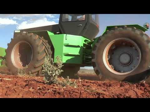 Agrico 4+320 and 4+250 pulling rippers on hard and dry Avalon soil near Lichtenburg, 2014