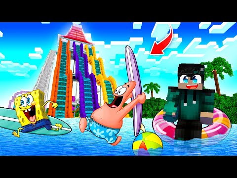 ماين كرافت لكن رحنا الحديقة المائية مع شنشور وسبونج بوب!!؟؟😀🔥