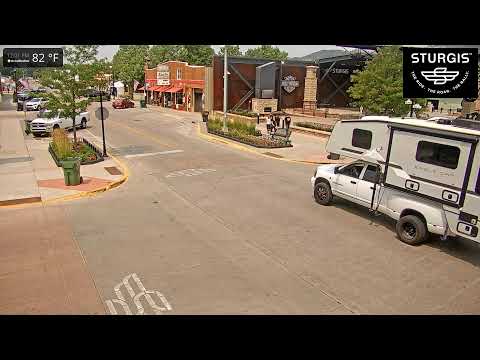Live View from Hotel Sturgis on Main St. and Harley-Davidson Way in Sturgis SD