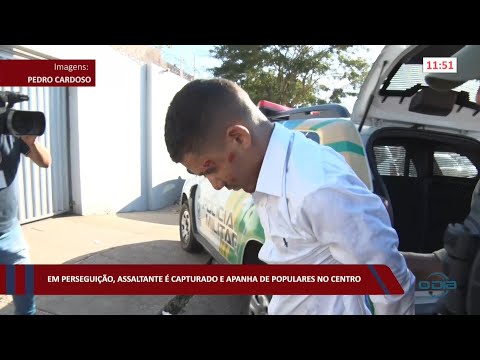 Em perseguição, assaltante é capturado e apanha de populares no Centro 16 08 2022