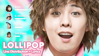 BIGBANG &amp; 2NE1 - LOLLIPOP (Line Distribution + Lyrics Karaoke) PATREON REQUESTED