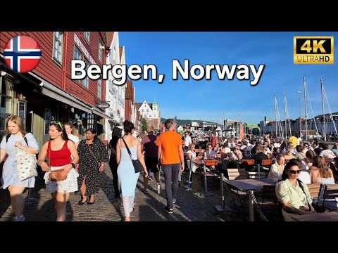 Bergen Norway Walking Tour – Discover the Capital of the Fjords 4K HDR