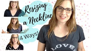 HOW TO MAKE A NECKLINE SMALLER: 4 WAYS!