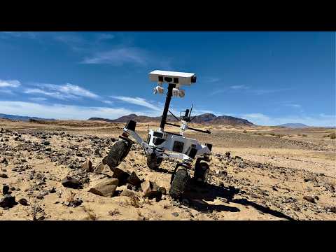 Terrain robotisé pour un rover planétaire à suspension activement articulée