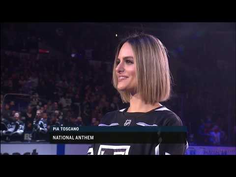 Pia Toscano Sings The National Anthem - LA Kings vs Tampa Bay Lightning - 1/3/19