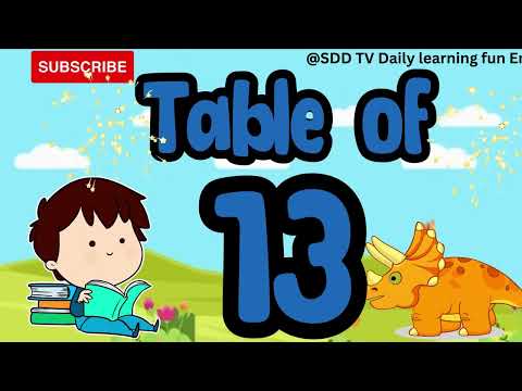 Learn Multiplication Table of Thirteen13 x 1 = 13 - 13 Times @sddtv478