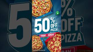 Download lagu 50% OFF PIZZA 24C3 UK - Fri - Sun Vertical Voice Over mp3