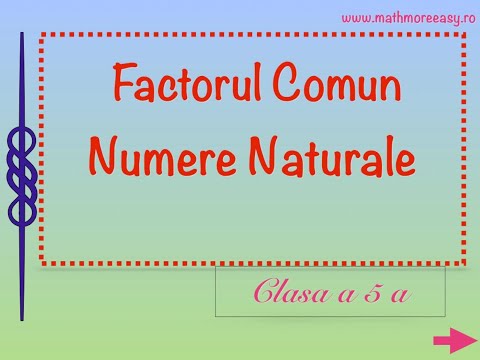 Factorul comun  clasa a 5 a