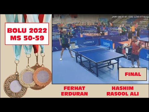 BOLU 2022 | FERHAT ERDURAN - HASHIM RASOOL ALI | IVTTA | 50-59 MS FINAL