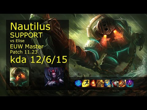 Nautilus Support vs Elise - EUW Master 12/6/15 Patch 11.23 Gameplay