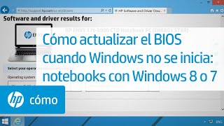 Cómo actualizar el BIOS cuando Windows no se inicia: notebooks con Windows 8 o 7