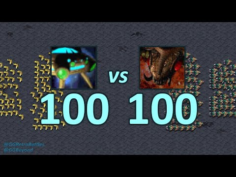 100 Probes vs 100 Drones - Same Cost - StarCraft Retro Battles