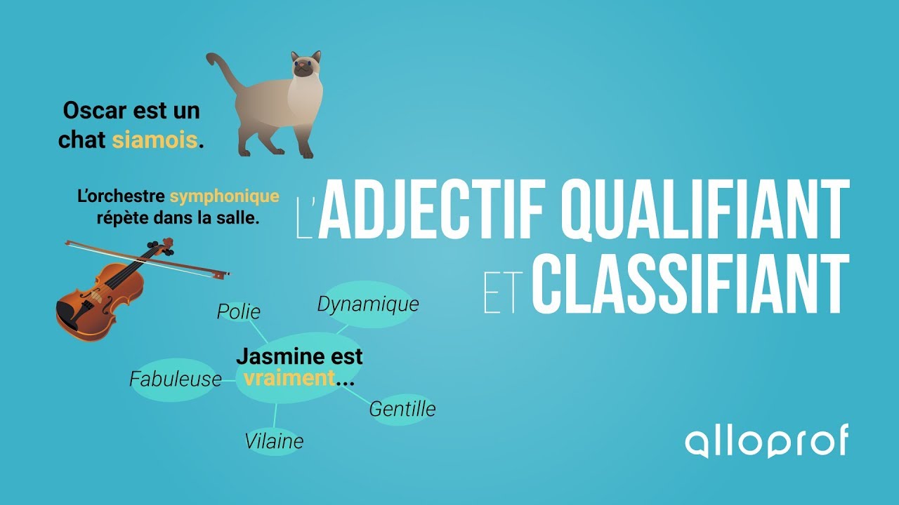 L'adjectif qualifiant et classifiant