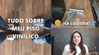 COLOQUEI PISO VINÍLICO NA COZINHA! VALEU A PENA - Pode molhar Limpeza, problemas e mais!