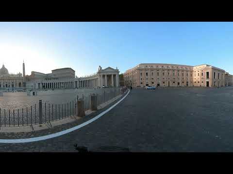 Experimente o Vaticano de bicicleta em 360° | Praça de São Pedro, Via della Conciliazione e Rio Tibre
