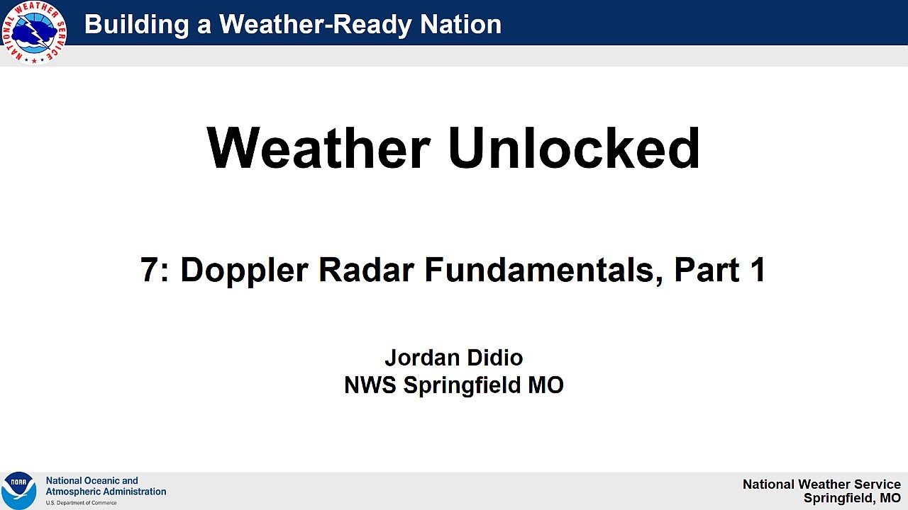 Weather Unlocked: Doppler Radar Fundamentals, Pt  1