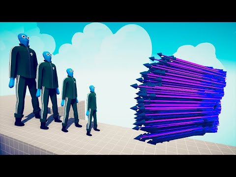 4x DIFFERENT SIZE OF SQUID GAME UNITS vs EVERY GOD - Totally Accurate Battle Simulator